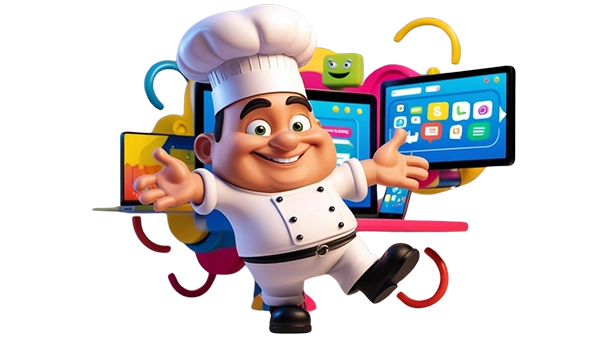 Contact CTA friendly animation - our friendly chef