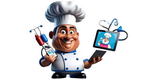 Contact CTA friendly animation - our friendly chef