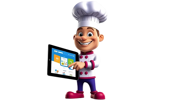 Contact CTA friendly animation - our friendly chef