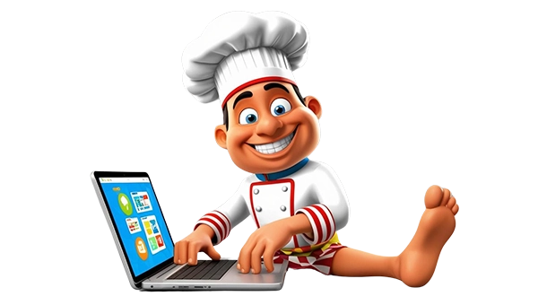 Contact CTA friendly animation - our friendly chef