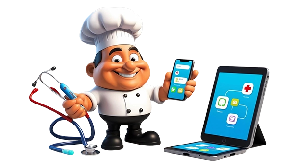 SEO frienly animation - our friendly chef & doctor