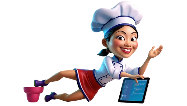 Contact CTA friendly animation - our friendly chef
