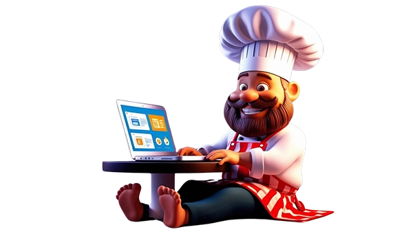 SEO frienly animation - our friendly chef web design